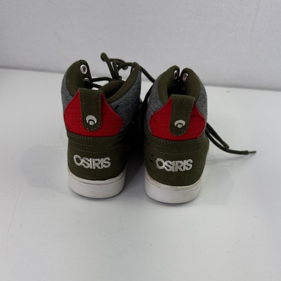 Osiris Kids High-Top Sneakers - Olive and Red - Picture 6 of 10